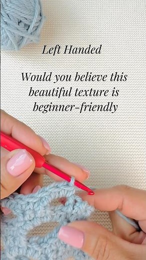 Left Handed Honeycomb Net Stitch 🧶 Easy Crochet Stitch for Beginners | Beautiful Mesh Pattern