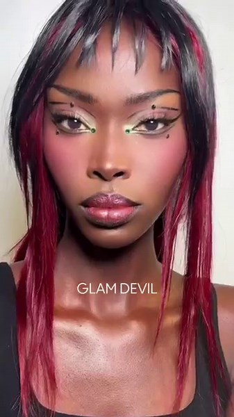 Fiery Red Devil Makeup Look