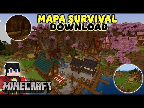 DOWNLOAD SURVIVAL MAP FOR MINECRAFT BEDROCK | Very Light 600 Days Map