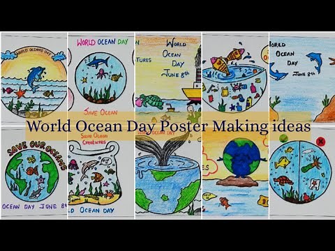 World Ocean day Poster making ideas | Ocean day drawing | June 8
