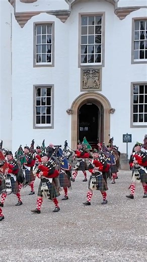 Atholl #pipebandlead Atholl #highlanders Parade 2025 #march off at Blair Castle in Scotland #shorts
