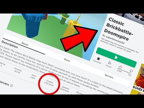 the ORIGINAL roblox doomspire brickbattle game...