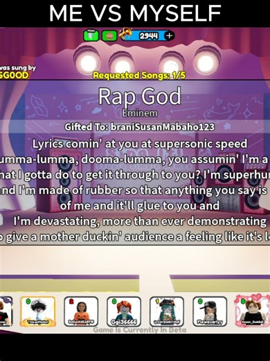 Dueling with Myself in Roblox Rap Battle