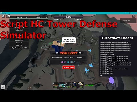 Script OP Auto Farm Gems Tower Defense Simulator 2022