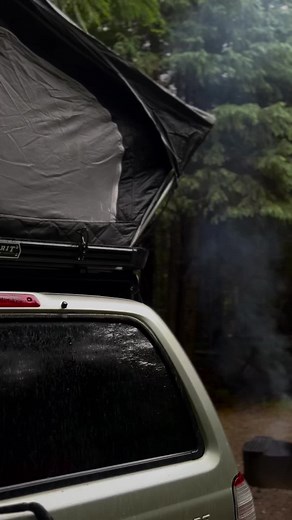 Rainy morning at camp📍Birkenhead lake provincial park #pnw #camping #overlanding #4runner #trd #jetboil #britishcolumbia #aesthetic #rainy #rainyweather #gloomydayvibes