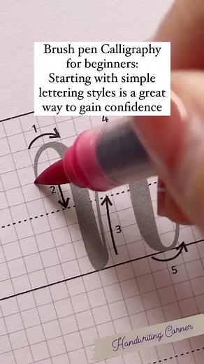 7.6K views · 58 reactions | Calligraphy requires patience and practice, so take your time and be deliberate with each stroke. Practice slowly and pay attention to the pressure you apply on the brush pen to create varying line thickness. As you gain more confidence, you can gradually increase your speed. ✍❤️ #lettering #handlettering #calligraphy #handwriting #handwritten | 퓗퓪퓷퓭픀퓻퓲퓽퓲퓷퓰 퓒퓸퓻퓷퓮퓻 | Facebook