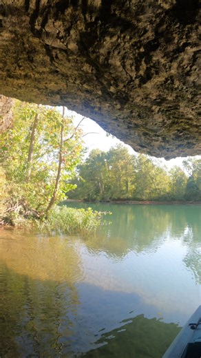 This was a little cave/overhang on Current River. We floated from Jerktail to Two Rivers. This is near Eminence Mo. My wife found this spot and was out of sight. Pretty cool. | Show Me Creeks