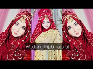 Bridal Hijab Tutorial 😱 Most Requested Hijab style with Jewellery by SaniiDa 💙