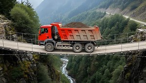 3K views · 1.3K reactions | A fully loaded truck passing a by adangrous bridge #fblifestyle | Under Review | Facebook