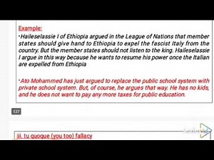 Logic freshman student's about fallacy