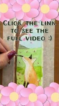 Cute spring fox bookmark painting process start to finish #timelapse #art