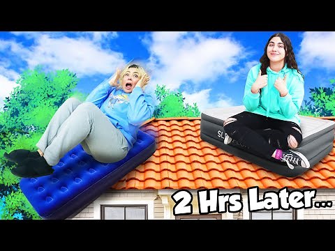 Last To Leave THE MATTRESS ON THE ROOF! challenge