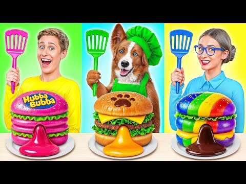 Me vs Grandma Cooking Challenge with Dog | Tasty Kitchen Hacks by Multi DO Smile