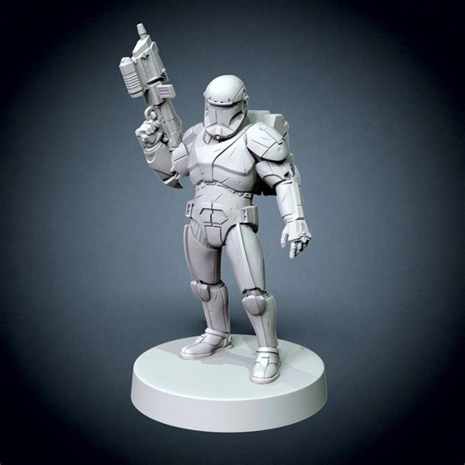 Republic Commando Sci-fi Statue | Galactic Armored Soldier Display Figure | Gamer Gift - Etsy