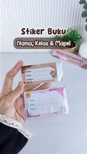 Class Name Label Stickers for LKS notebooks and cheap textbooks, 1 pack of 10 sheets