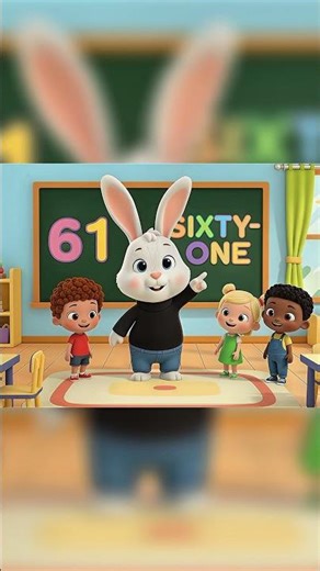 🐰 Learn Number 61 with Bunny | Counting for Kids | 3D Animation | Nursery Rhymes Village