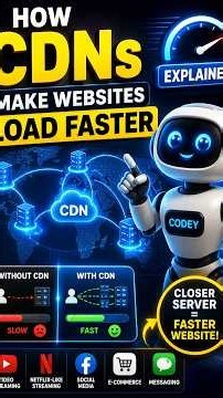 ⚡ How CDNs Make Websites Load Faster! 🌍 Explained in 60 Seconds | #Networking #Internet
