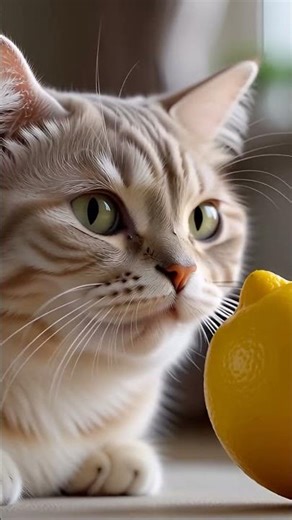 Cat Videos - Cat Eating Lemon Reaction #cat #catvideos #shortvideo