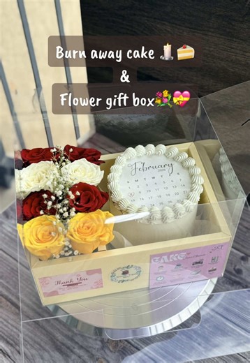 Golden hour in a gift box. ☀️🕊️ We are obsessed with this pastel yellow flower box set. It features a custom birthday burn-away cake nestled among fresh, vibrant roses. It’s elegant, thoughtful, and guaranteed to be the highlight of their day. 🥀✨ Whether it's for a birthday, Mother's Day, or an anniversary, we can customize the hidden message to say exactly what you feel. 💌 #burnawaycake #flowercakebox #cakegiftbox #flowergift #nairobibaker