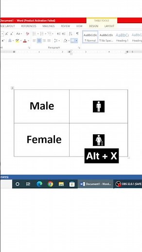 Instantly Add MALE & FEMALE Toilet Signs in Word With This Shortcut! #keyboard #excel #symbols