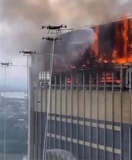 China has launched drone firefighting technology that helps in extinguishing fires and conducting aerial rescues in high-rise buildings. > China has developed and deployed advanced firefighting drone technology to combat high-rise building fires, offering an innovative solution to the challenges faced by traditional firefighting methods. These systems are designed to extinguish fires and conduct aerial rescues, improving efficiency and reducing risk to human firefighters. Key Features and System