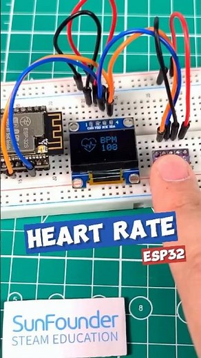 Heart Rate Monitor prototype with ESP32! MAX30102