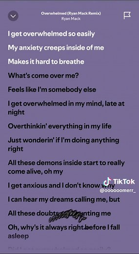 Ryan Mack - Overwhelmed Lyrics | Spotify Karaoke Songs