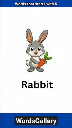 R Letter Words | Words that starts with R #rforrabbit #kidslearning