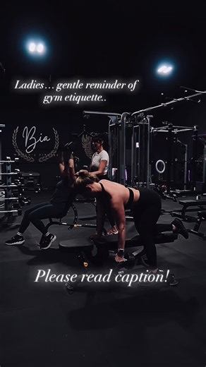 Bia Women’s Fitness on Instagram: "✨ Gym Etiquette Reminder ✨ Because this space is shared by some pretty incredible women 💪💕 As our Bia community continues to grow, I just wanted to share a few gentle reminders that help keep the gym experience positive and comfortable for everyone: • Re-rack weights when you’re done • Be mindful of time on machines during busy hours • Keep personal items tidy and out of walkways • Be respectful of shared spaces — including the changing room • No street shoes