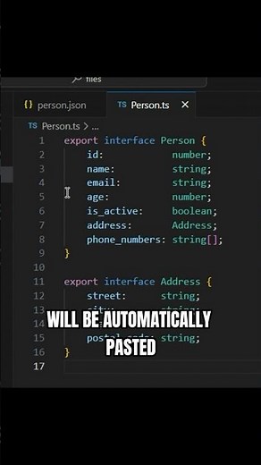 Paste JSON as Code 🤯 #vscode #coding #programming