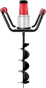 1.6HP Post Hole Diggers 1500W Electric Auger Digging Drill w/6" Drill Bit Extension Rod High Rotational Speed 190-200rpm/min