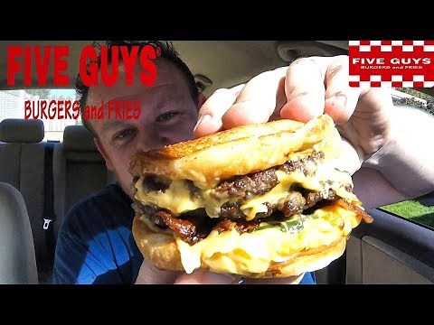 FIVE GUYS ⭐🍔PATTY MELT CHEESEBURGER🤫SECRET MENU ITEM🍔⭐ Food Review!!!