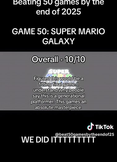 Final Game: Beating 50 Games by End of 2025