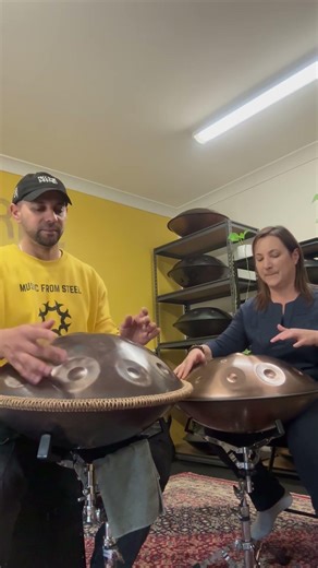 Trying Handpan for the First Time 🎶 | Beginner Lesson with Sherif #shorts