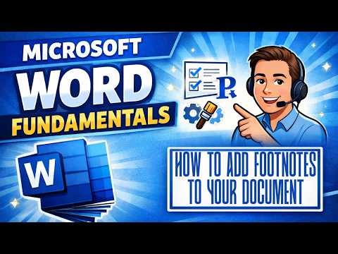 How to Create Footnotes in Microsoft Word (Beginner Tutorial) | Microsoft Word Fundamentals