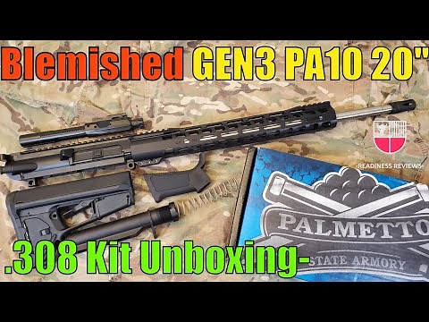 BLEM PSA GEN3 PA10 20" Kit Unboxing "Blemished".308 HIGH VALUE Palmetto State Armory AR-10 Build-Kit