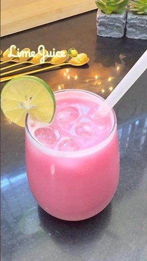 Natural Pink Lime Juice 🍹 | Easy Summer Drink Recipe #limejuice