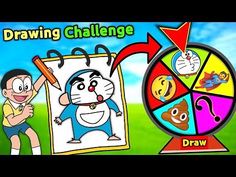 Drawing Challenge 😂 || Nobita Vs Shinchan 😱 || Funny Game