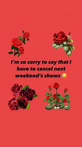 I’m so sorry to say that I have to cancel this weekend’s shows 😢 After our last show at way out west (which I probably shouldn’t have done cause I was feeling unwell) I ended up in hospital with bacterial pneumonia 🦠 I couldn’t oxygenate myself so they kept me for 7 days with oxygen and intravenous antibiotics ❤ Now my infection is gone but I have a long recovery getting my lungs back ❤️🫁 I was so much looking forward to our tour finale and seeing you all again 🥲 But we will be back! Thank y