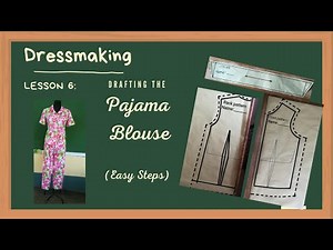 Drafting the Pajama Blouse (Easy Steps) Full Tutorial