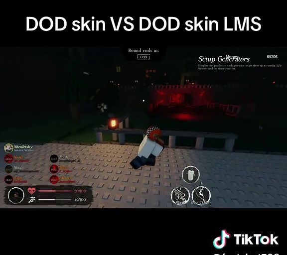 Die of Death Skins Comparison in Roblox