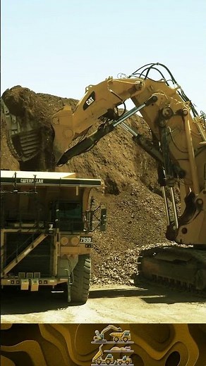 Face Shovel Loading Autonomous Truck | Cat 6060 #shorts #tiktok #caterpillar