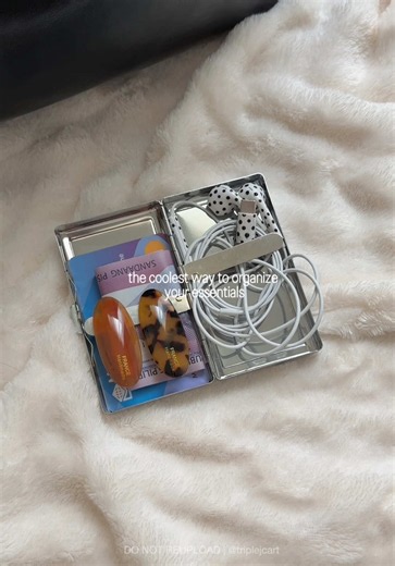 the coolest way to organize your essentials 😮‍💨 #metalstorage #metalbox #cardbox #organizer