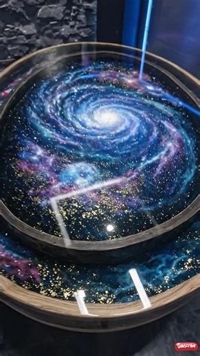 DIY Galaxy Nebula Epoxy Table: Epic Space Transformation! ✨ #Shorts