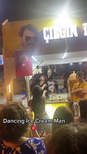 Dancing Ice Cream Man in Istanbul, Turkey
