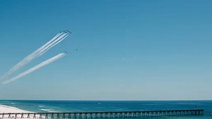 Blue Angels, Thunderbirds spotted flying together in Pensacola and Pensacola Beach