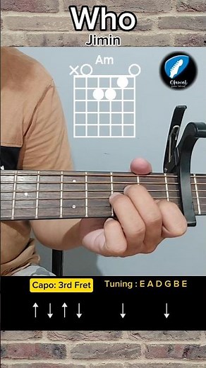 Who - Jimin (지민) | Easy Guitar Chords Tutorial