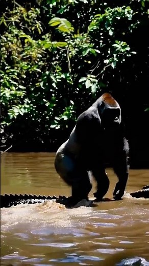 Gorilla vs. Crocodile: What Really Happened at the River 🦍🐊