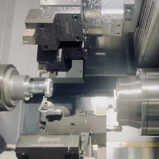 #Miyano BNE-65MYY - 9 tools, 3 operations, #superimposed machining #machinery #cnc