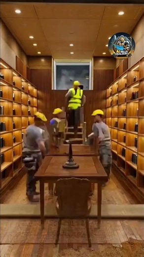 Building a cozy library. #library #building.